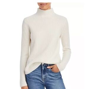 Theory Cream Turtleneck Sweater